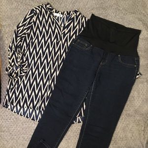 maternity pants and blouse